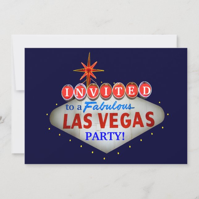 Convites Personalize o sinal de boas-vindas de Las Vegas (Frente)