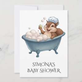 Convites Personalize Retro Squirrel Baby Shower