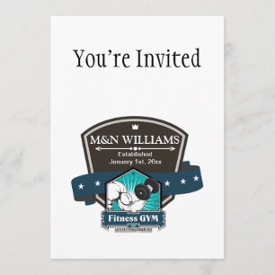 Convites Personalize seu logotipo conhecido do Gym da