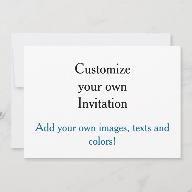 Convites Personalize seu próprio convite! (Frente)