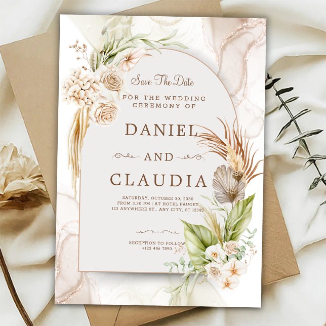 Convites Personalize Simple minimalist weeding Invitation (Criador carregado)