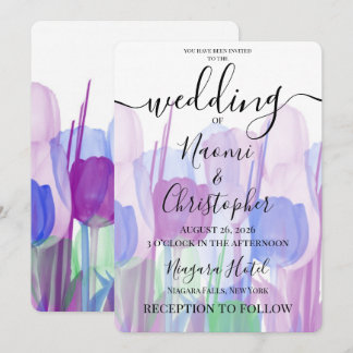 Convites Personalize: Tulipas Translúcidas Casamento