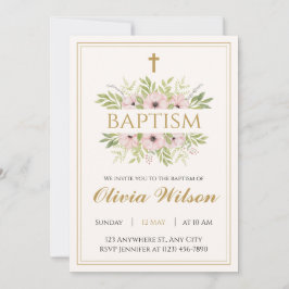 Convites Personalized Adult Baptism Invitation
