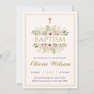 Convites Personalized Adult Baptism Invitation
