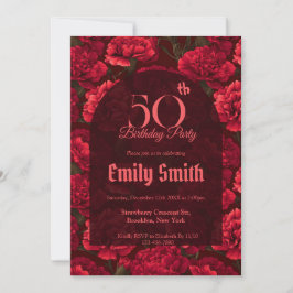 Convites Personalized Carnation Themed Custom Birthday