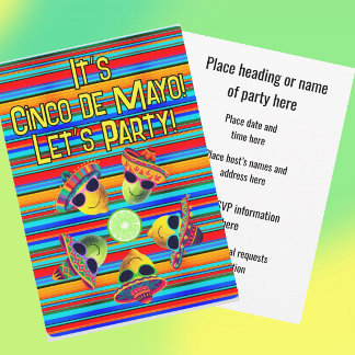Convites Personalized Cinco de Mayo Fiesta Lemon Lime 