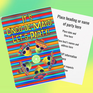 Convites Personalized Cinco de Mayo Fiesta Lemon Lime 