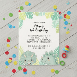 Convites Personalized Dinosaur Birthday Invitation | Dino
