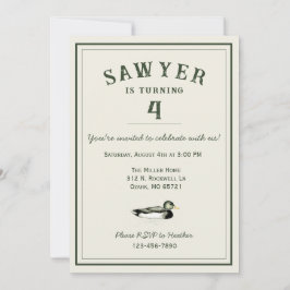Convites Personalized Duck Birthday Invitation
