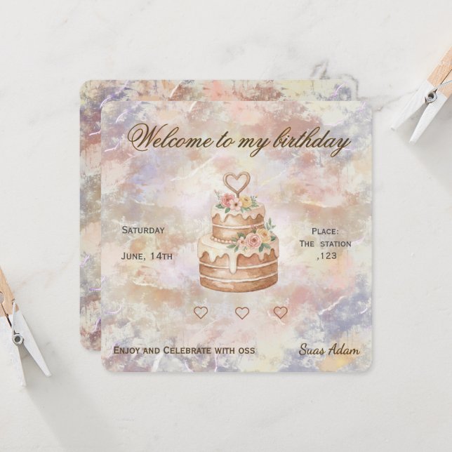 Convites Personalized Handmade- Love custom visit lable (Frente/Verso In Situ)