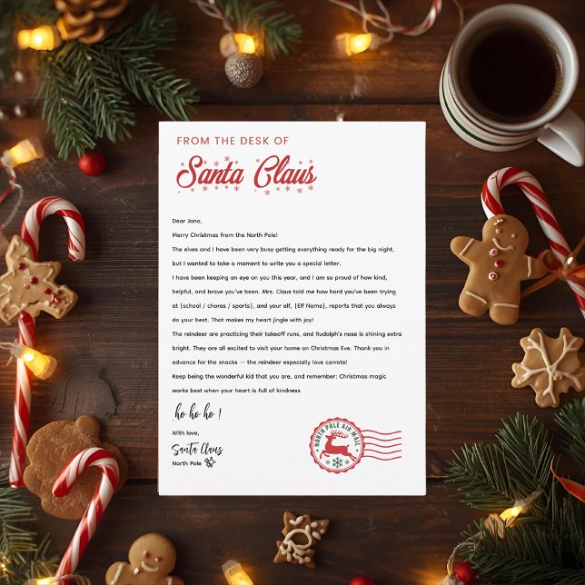 Convites Personalized Letter From Santa Claus | North Pole  (Criador carregado)