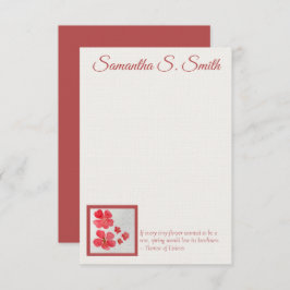 Convites Personalized Little Flower Flat Note Card