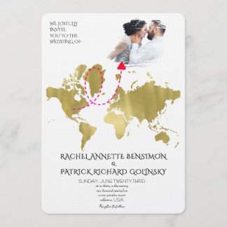 Convites Personalized Map of Love Journey Wedding