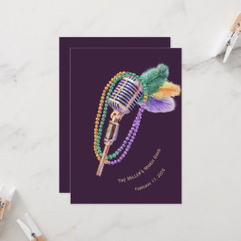 Convites Personalized Mardi Gras Jazz Party Invitation