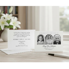 Convites Personalized memorial photos invitation