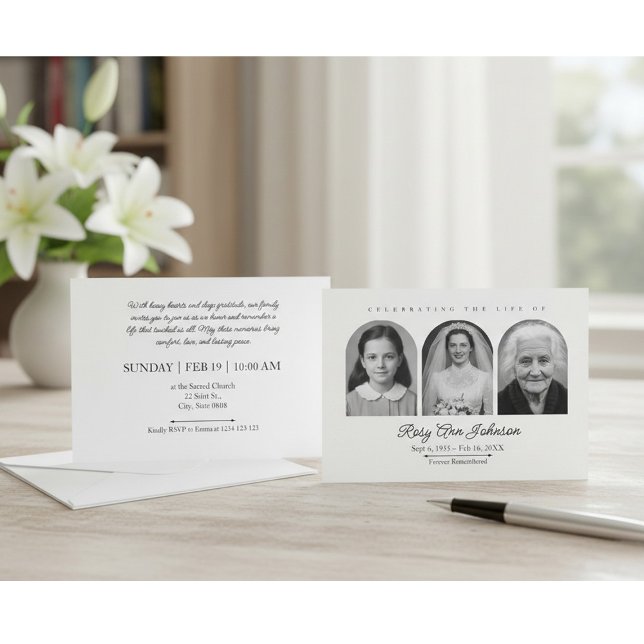 Convites Personalized memorial photos invitation (Criador carregado)