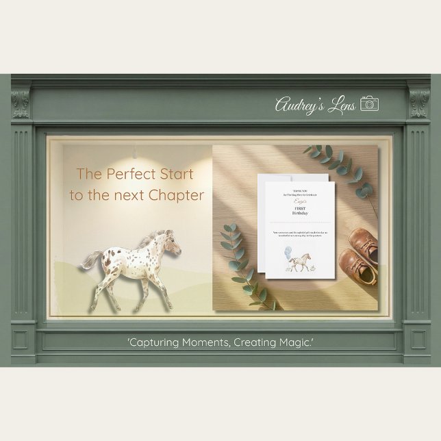 Convites Personalized Miniature Horse Thank You Card (Criador carregado)