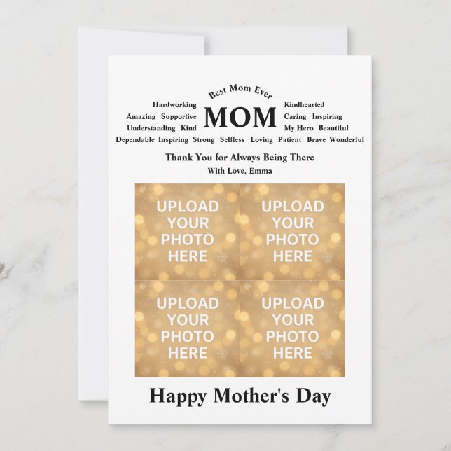 Convites Personalized Mother’s Day Card (Frente)