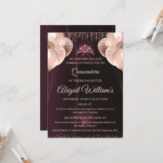 Convites Personalized Quinceañera Invitation | Mis Quince A