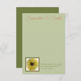Convites Personalized Sunflower Flat Note Card
