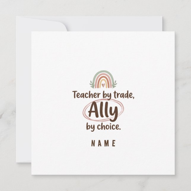Convites Personalized Teacher Ally Invitation  Announcement (Frente)