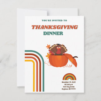 Convites Personalized Thanksgiving Dinner  Invitation