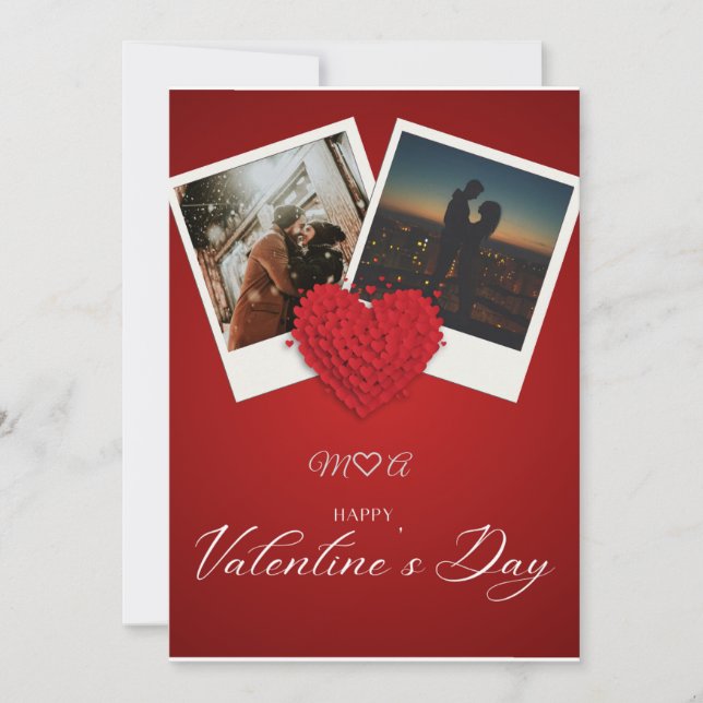 Convites Personalized Valentine’s Day Photo Card | Custom L (Frente)