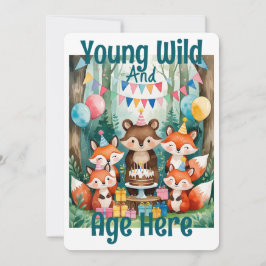 Convites Personalized Young Wild And Age Birthday Party