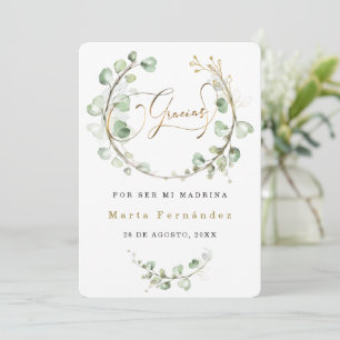 Convites Persontarjeta de agradecimiento la madrina