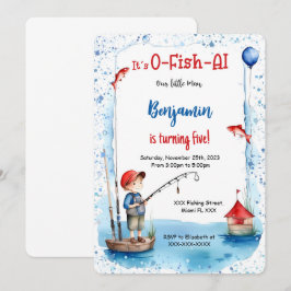 Convites Pesca de Aniversário de 5