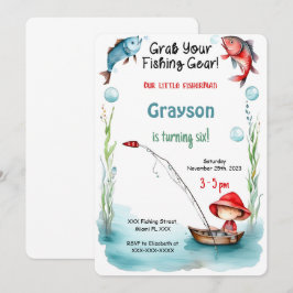 Convites Pesca de Aniversário de 6