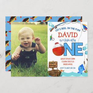 Convites Pesca De primeiros aniversarios - O-Fish-Ally ONE