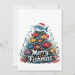 Convites Pesca Engraçada Árvore de Natal Pescador