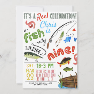 Convites Pesca Nono Aniversário
