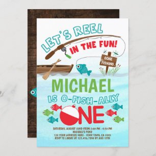 Convites Pesca, O-Fish-ally 1 Aniversário