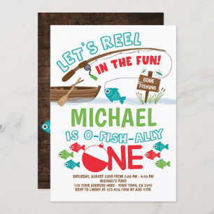 Convites Pesca, O-Fish-ally 1 Aniversário