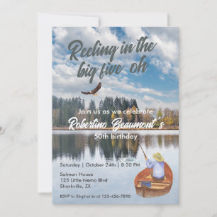 Convites Pesca Por Cores De Água Na Festa de aniversário 50