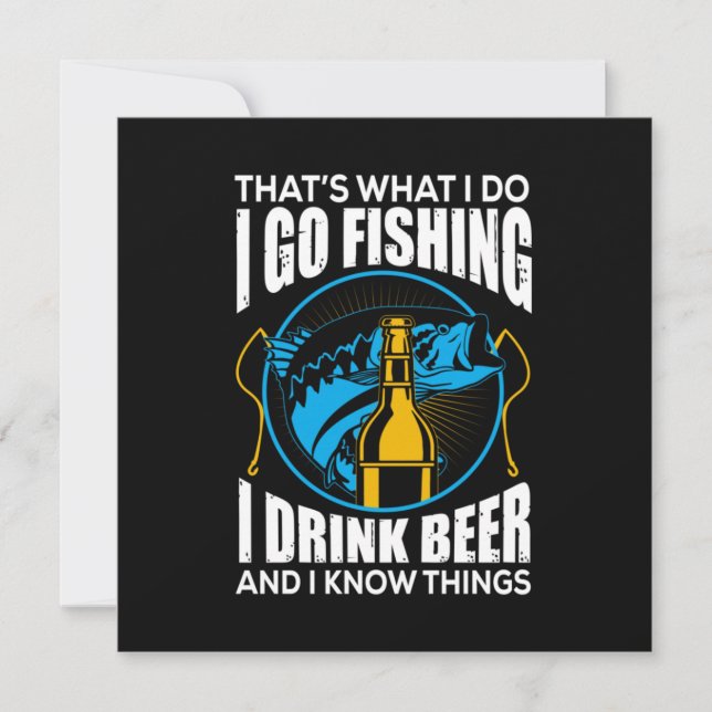 Convites Pescador Eu Vou Pescar Eu Bebo Cerveja (Frente)