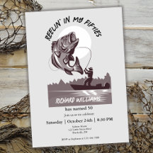 Pescaria Vintage Lago Pescador Aniversário de 50 a