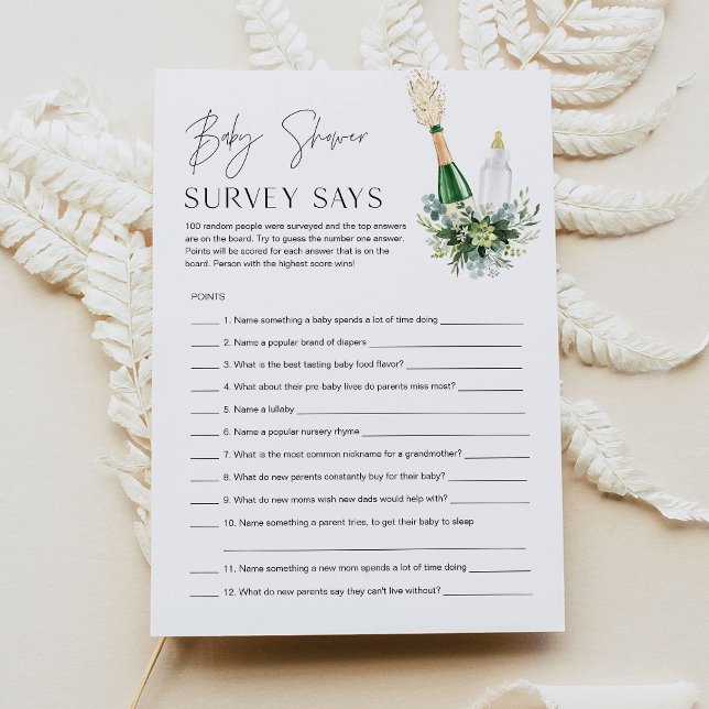 Convites Pesquisa de Chá de fraldas REMY diz jogo - frascos (Criador carregado)