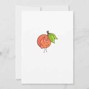 Convites Pêssego, bochechas doces, tema de frutas
