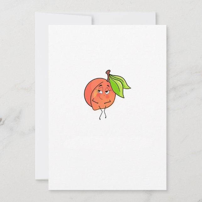 Convites Pêssego, bochechas doces, tema de frutas (Frente)