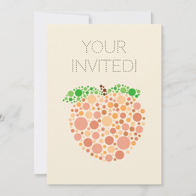 Convites Pêssego Bonito em Pontos (Frente)