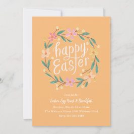 Convites Pêssego De Ovo Da Páscoa Ilustrado Por Frota De Pr