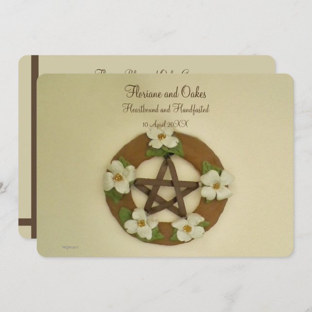 Convites Pêssego Dogwood (Frente/Verso)