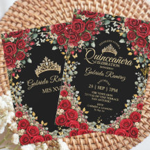 Pêssegos Pretos e Vermelhos Quinceañera Borboletas