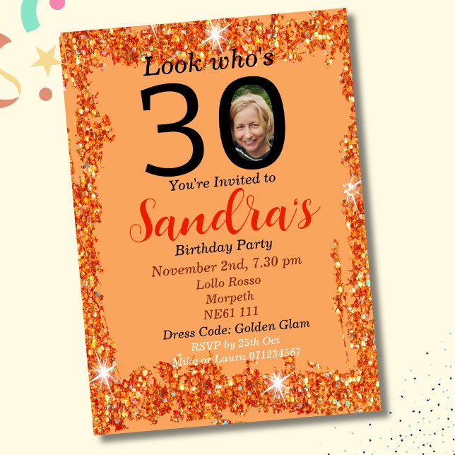 Convites Pessegueira de aniversário de 30 anos de 30 anos (Criador carregado)