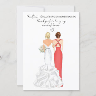 Convites Pessoal Obrigada por seres minha Dama de honra