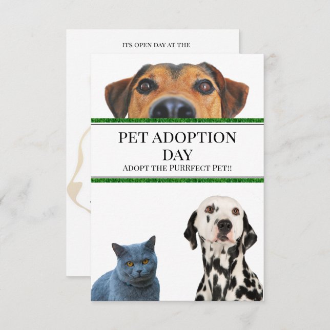 Convites Pet Adotion Day (Frente/Verso)