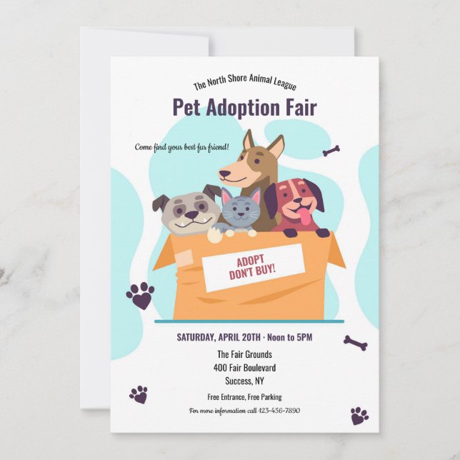 Convites Pet Adotion Fair (Frente)